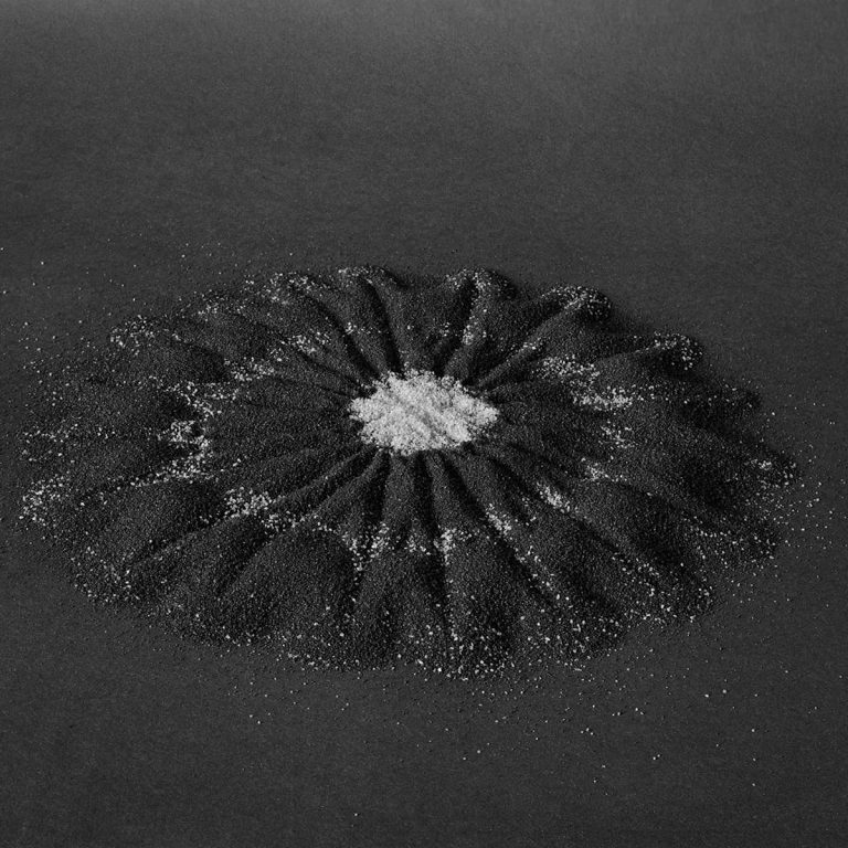 Fabio Barile — Attempt to Recreate a Torquigener Albomaculosus Nest- Red and Yell ow Decorative Sand, 2019